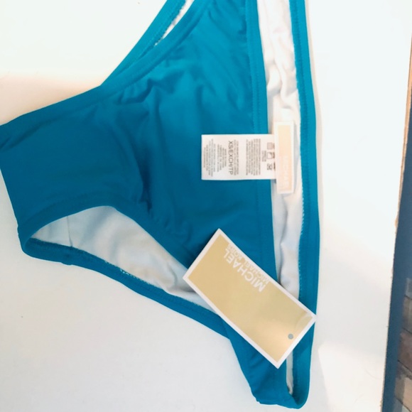 NWT Michael Kors Teal Smoothing Lift Bikini Bottom - Picture 3 of 5